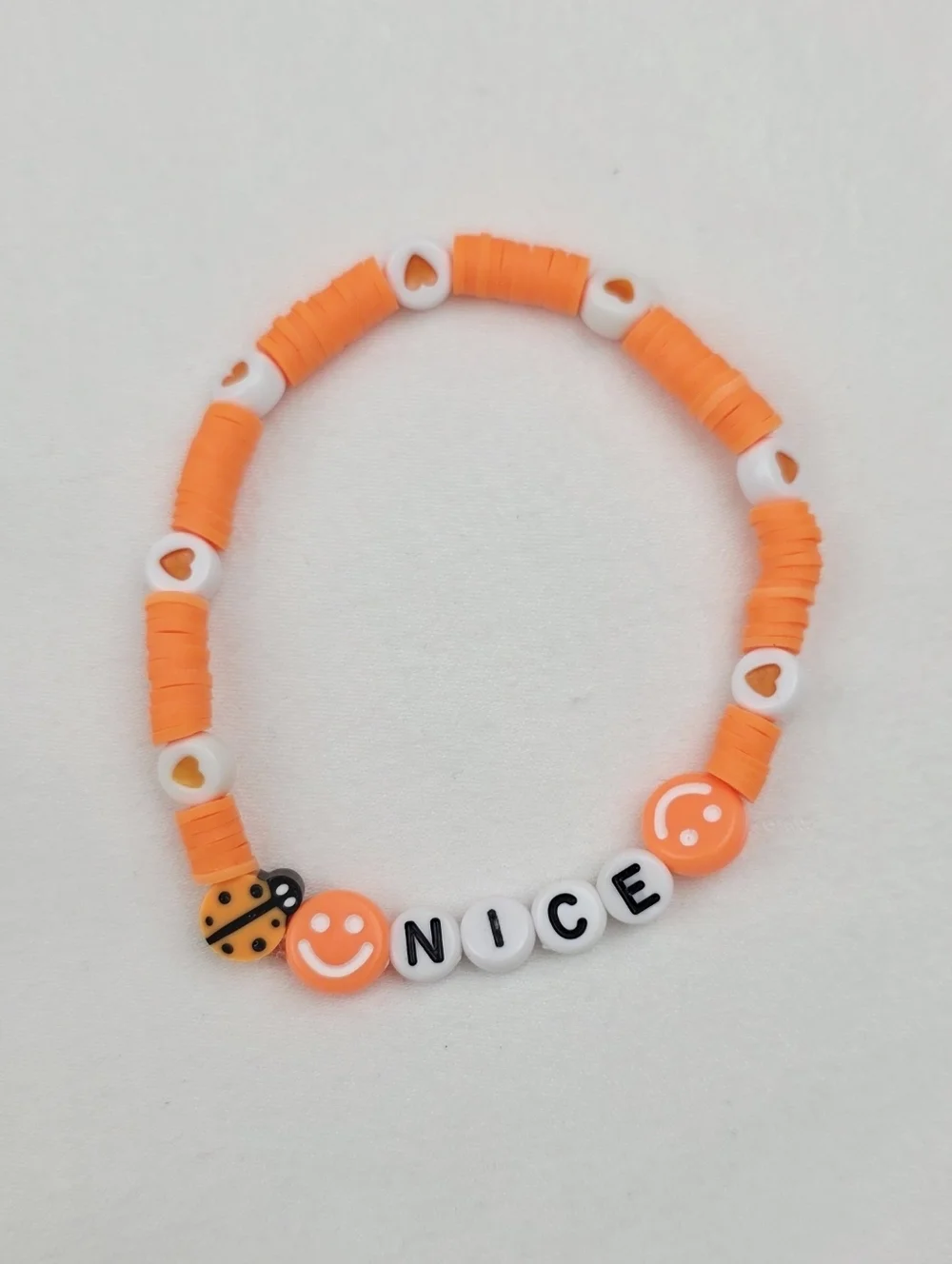 Handmade Clay Bead Smiley Face Nice Bracelet